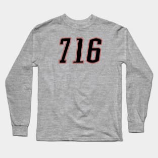 Sabres Red and Black 716 - Away Long Sleeve T-Shirt